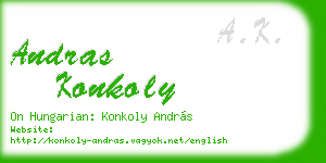 andras konkoly business card